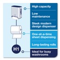Towel Dispensers | Tork 461002 Image Design Matic 13.58 in. x 8.07 in. x 15.75 in. Hand Towel Roll Dispenser - Stainless Steel (1/Carton) image number 5