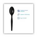 Disposable Spoons | Dixie SSPSH51 SmartStock Series-O 6 in. Heavyweight Plastic Cutlery Spoons Refill - Black (40 Pack, 24 Packs/Carton) image number 3