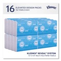 Perforated Roll & Hand Towels | Kleenex 46321 2-Ply 8 in. x 9.4 in. Reveal Multi-Fold Towels - White (16/Carton) image number 1