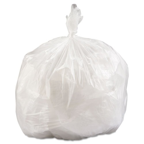 High-Density Trash Bags | Inteplast Group VALH3340N16 33 in. x 39 in. 33 Gallon 14 microns High-Density Commercial Can Liners Value Pack - Clear (250/Carton) image number 0
