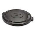 Waste Receptacle Lids | Rubbermaid Commercial FG264560BLA 24.5 in. x 1.5 in. BRUTE Self-Draining Flat Top Lids - Black image number 1