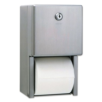 TOILET TISSUE DISPENSERS | Bobrick B-2888 6-1/16 in. x 5-15/16 in. x 11 in. Stainless Steel 2-Roll Tissue Dispenser - Stainless Steel