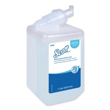 Scott 35362 1 L Bottle Moisturizing Hand and Body Lotion - Fresh Scent (6/Carton)