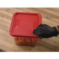 Food Storage Containers & Lids | Carlisle 1197105 9 in. x 9 in. x 0.63 in. Squares Food Storage Container Lid - Red image number 2