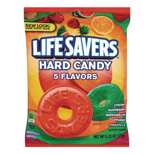 Candy, Gum & Mints | LifeSavers NFG885011 6.25 oz. Bag Original Five Flavors Hard Candy image number 0