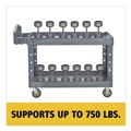 Carts | Rubbermaid Commercial 2192463 BRUTE Heavy-Duty Ergo Handle Utility Cart Plastic 2 Shelves 750 lb Capacity 26-in x 55-in x 33.25-in Gray image number 5