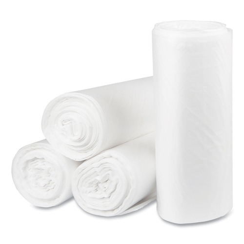 Low-Density Trash Bags | Pitt Plastics PCRL4046SHN 40 Gallon 1.35 mil 40 in. x 46 in. Eco Strong Plus Can Liners - Natural (100/Carton) image number 0