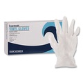 Food Service Disposable & Single Use Gloves | Boardwalk BWK365MBX 2.6 mil General Purpose Powder/Latex-Free Vinyl Gloves - Medium, Clear (100/Box) image number 0