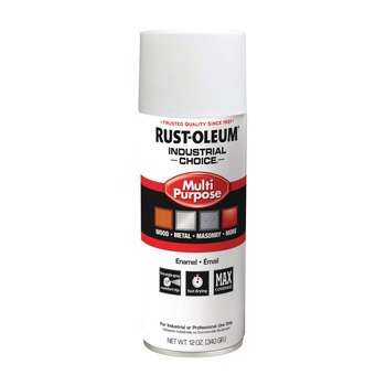 Rust-Oleum 1692830V 12 oz. Aerosol Can Industrial Choice 1600 System Multi-Purpose Enamel Spray Paint - Gloss White (6/Carton)