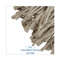 Mop Heads | Boardwalk BWKCM20032 32 oz. 4-Ply Cut-End Cotton Mop Head - White (12/Carton) image number 6