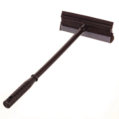 Squeegees | Unger UNGAUSQ0 8 in. Rubber Blade 8 in. Mesh Scrubber 21 in. Plastic Handle with Grip Auto Squeegee - Black image number 0