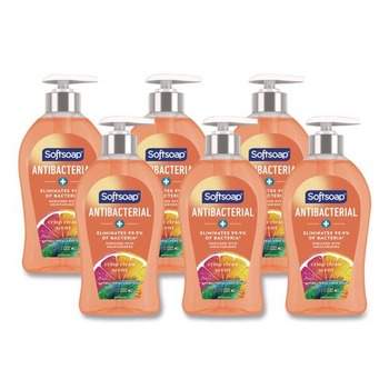 Softsoap US03562A 11.25 oz. Pump Bottle Antibacterial Hand Soap - Crisp Clean Scent (6/Carton)