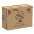 Cup Lids | Dart 16ELBLK Cappuccino Dome Sipper Lids Fits 12 oz. to 24 oz. Hot Cups - Black (1000/Carton) image number 3