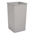 Indoor Waste Receptacles | Rubbermaid Commercial FG395900GRAY 50 gal. Plastic Untouchable Square Waste Receptacle - Gray image number 0