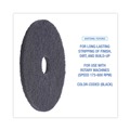 Floor Pads-Stripping | Boardwalk BWK4016BLA 16 in. Diameter Stripping Floor Pads - Black (5/Carton) image number 6