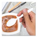 Disposable Spoons | SOLO HSWTX-0007 Impress Heavyweight Full-Length Polystyrene Cutlery Spoon - White (100/Box) image number 4