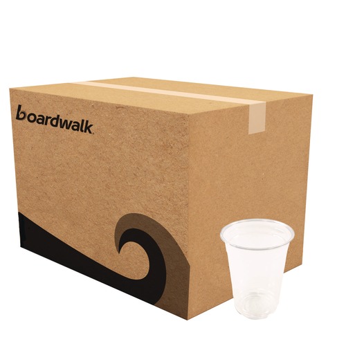 Cups | Boardwalk BWKPET10 10 oz. PET Cold Cups - Clear (1000/Carton) image number 0
