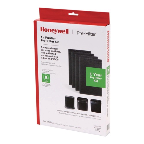 Air Purifier Filters | Honeywell HRFA100 Pre-Cut Carbon Pre-Filter (Box of 4 Filters) image number 0