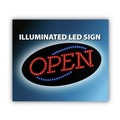 Business & Erasable-Surface Signage | Cosco 098099 10.5 in. x 20.13 in. LED OPEN Sign - Red and Blue Graphics image number 1