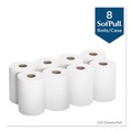 Perforated Roll & Hand Towels | Georgia Pacific Professional 28125 SofPull 7.8 in. x 14.8 in. 1-Ply Premium Junior Capacity Towel - White (225/Roll, 8-Rolls/Carton) image number 2