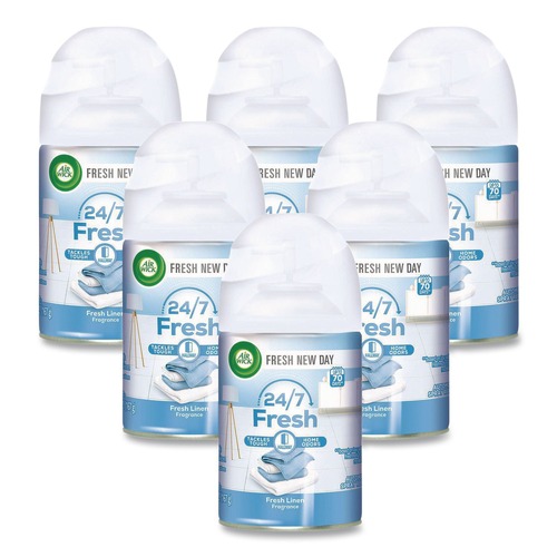 Air Fresheners & Odor Eliminators | Air Wick 62338-82314 5.89 oz. Aerosol Spray Freshmatic Ultra Spray Refill - Fresh Linen (6/Carton) image number 0