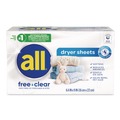 Fabric Softener & Starch | Surf R1-2979353 Free Clear Vend Pack Dryer Sheets - Fragrance Free (100/Carton) image number 1