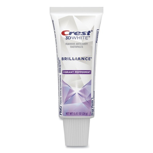 Oral Care | Crest 80717080 0.85 oz. Tube 3D White Brilliance Advanced Whitening and Stain Protection Toothpaste (72/Carton) image number 0