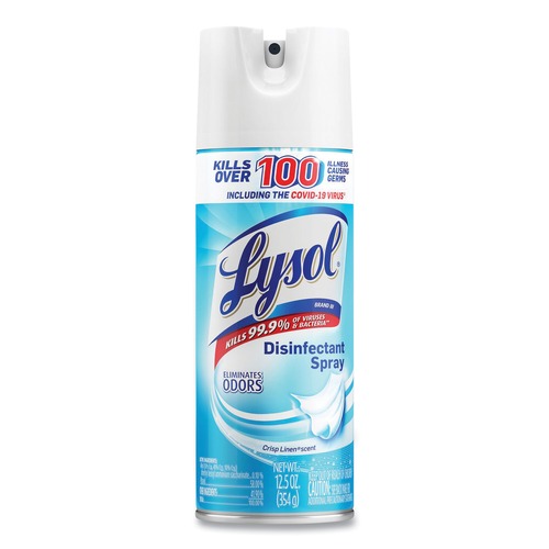 Disinfecting & Cleaning Solutions | LYSOL Brand 19200-74186 12.5 oz. Aerosol Disinfectant Spray - Crisp Linen Scent image number 0