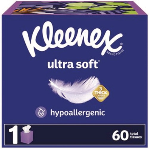 Facial Tissues | Kleenex 54278 Ultra Soft 3-Ply Facial Tissue - White (18/Carton) image number 0