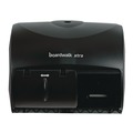 Toilet Tissue Dispensers | Boardwalk WP98053 Boardwalk Xtra 11.13 in. x 7.38 in. x 8.88 in. 2-Roll Controlled Bath Tissue Dispenser - Translucent Black (1/Carton) image number 1