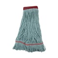Mop Heads | Boardwalk BWK1400LCT EchoMop with Looped-End Synthetic/Cotton Wet Mop Head - Large, Blue (12/Carton) image number 0