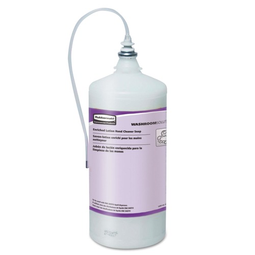 Soap Refills | Rubbermaid Commercial FG4015431 One Shot 1,600 mL Green Certified Lotion Soap Refill - Honeysuckle (4/Carton) image number 0