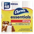 Perforated Roll & Hand Towels | Charmin 80370672 Essentials Strong 1-Ply Septic Safe Bathroom Tissue - White (4/Carton) image number 3