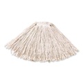 Mop Heads | Rubbermaid Commercial FGF11600WH00 12-Piece 16 oz. Premium Cut-End Cotton Wet Mop Head with 1 in. Orange Band (White) image number 0
