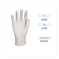Food Service Disposable & Single Use Gloves | Boardwalk BWK345LBX 4.4 mil General-Purpose Powder-Free Latex Gloves - Large, Natural (100/Box) image number 5