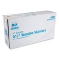 Straws/Stems/Sticks | AmerCareRoyal R831 5.5 in. Wooden Skewers - Natural (5000/Carton) image number 0