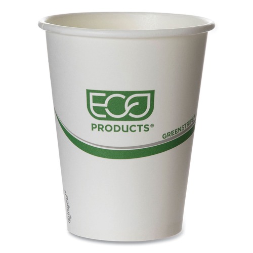 Cups | Eco-Products EP-BHC12-GS GreenStripe 12 oz. Renewable & Compostable Hot Cups (50/Pack ,20 Packs/Carton) image number 0