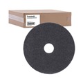 Floor Pads-Stripping | Boardwalk BWK4017HIP 17 in. Diameter High Performance Stripping Floor Pads - Black (5/Carton) image number 1