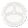 Plates | Plastifar 12201 9 in. Diameter 3-Compartment Plate Foam Dinnerware - White (500/Pack) image number 1