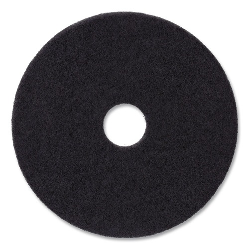 Floor Pads-Stripping | Boardwalk BWK4012BLA 12 in. Diameter Stripping Floor Pads - Black (5/Carton) image number 0