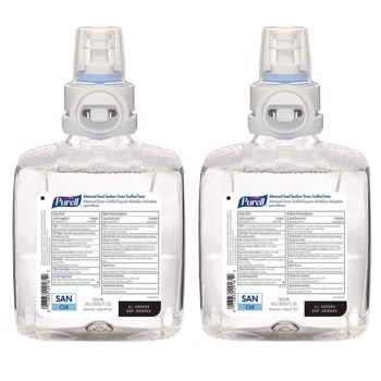 PURELL 7851-02 1200 ml Fragrance-Free Advanced Hand Sanitizer Green Certified Foam Refill for CS8 Dispensers (2/Carton)