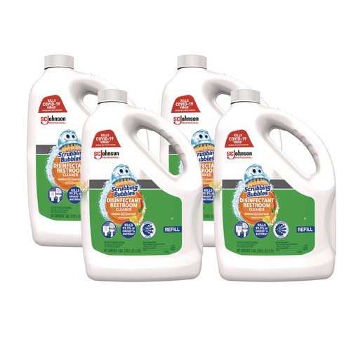 Disinfecting & Cleaning Solutions | Scrubbing Bubbles 335599 1 Gallon Disinfectant Restroom Cleaner - Citrus Scent (4/Carton) image number 0