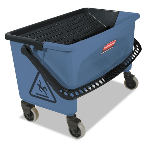 Finish Mops & Applicators | Rubbermaid Commercial FGQ93000BLUE 3 gal. Microfiber Finish Bucket with Lid - Blue image number 0