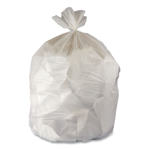 Low-Density Trash Bags | Heritage B8048ZC 40 in. x 48 in. 3 mil 45 Gallon Linear Low-Density Can Liners - Clear (75/Carton) image number 0