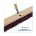 Brooms | Boardwalk BWK20318 3 in. Maroon Heavy-Duty Polypropylene Bristles 18 in. Brush Floor Brush Head image number 2