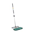 Mops | Boardwalk BWKMFKIT 35 in. to 60 in. Microfiber Cleaning Kit 18 in. Wide Blue Green Microfiber Head - Gray Aluminum Handle (1-Kit) image number 0