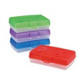 Office Boxes & Bins | Storex 61605U12C 8.38 x 5.63 x 2.5 Pencil Box - Randomly Assorted Colors image number 0