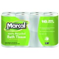 Perforated Roll & Hand Towels | Marcal 16466 100% Recycled 2 Ply Septic Safe Bath Tissue - White (96/Carton) image number 1
