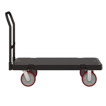 Suncast Commercial PDPT2448 24.25 in. x 52.25 in. x 41 in. 1,600 lbs. Capacity Resin Platform Truck - Black