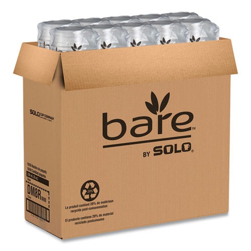 Food Containers & Lids | SOLO DM8R-0090 Bare Eco-Forward 4.6 in. Diameter x 1.8 in. h 8 oz ProPlanet Seal Plastic RPET Deli Containers - Clear (500/Carton) image number 0